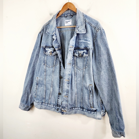 Old Navy Jackets & Blazers - Old Navy denim Distressed trucker jacket
